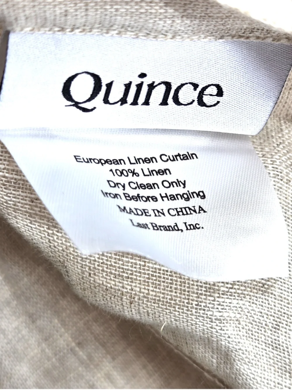 QUINCE Set Of 4 48x84 European Linen Sheer Curtains Flax 9866